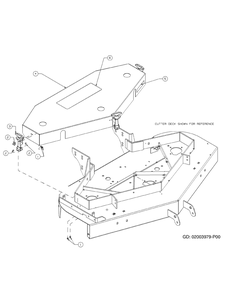 Cover Assembly 52-Inch Diagram and Parts List for H1952 55AI4HPD750-WAM Cub Cadet Lawn Mower